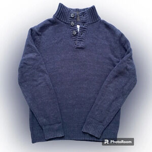 OLD NAVY Men’s Warm  Wool Cotton 1/4 Button Turtleneck Sweater Size M